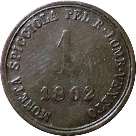 Włochy, Lombardzko-Weneckie 1 soldo, 1862