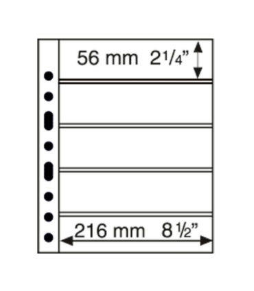 Koszulka do banknotów GRANDE, 5 okien, czarne tło