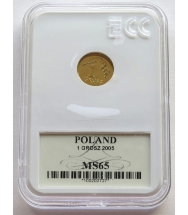 1 grosz, 2005, MS 65