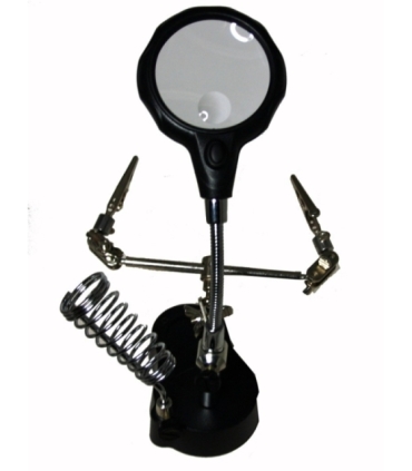 Lupa profesjonalna typu trzecia ręka z podświetleniem