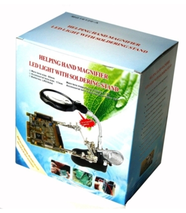 Lupa profesjonalna typu trzecia ręka z podświetleniem