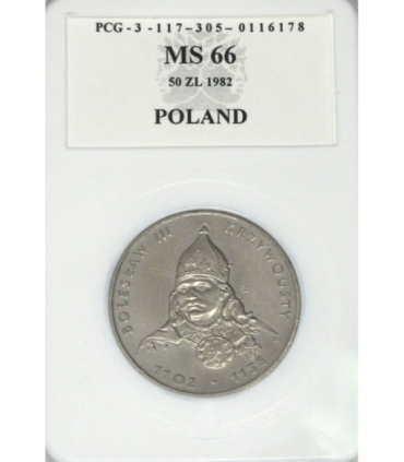 50 zł, Bolesław III Krzywousty 1102-1138, MS66