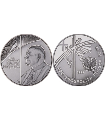 4 x srebro w etui, Pielgrzym, Pontyfikat, Beatyfikacja, Kanonizacja