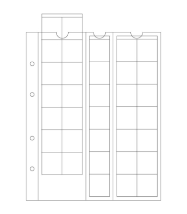 Koszulka OPTIMA na 35 monet o średnicy do 27 mm, przezroczysta