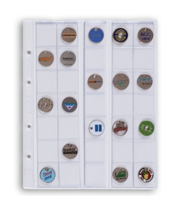 Koszulka OPTIMA na 35 monet o średnicy do 27 mm, przezroczysta