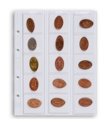 Koszulka OPTIMA na 15 monet o średnicy do 42 mm, przezroczysta