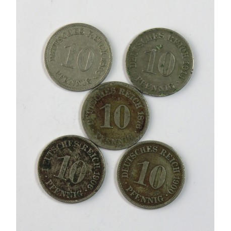 Niemcy 10 fenigów, 1914, 2+