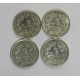 Niemcy, 4 x 1/2 marki, różne roczniki: 1912, 1914, 1915, 1916