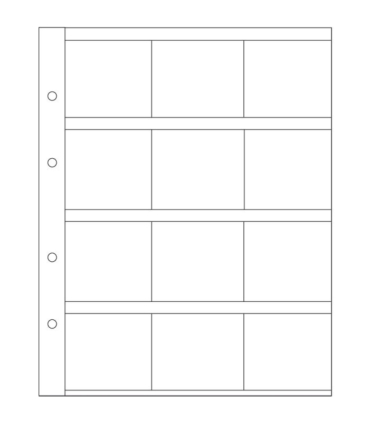 Koszulka OPTIMA na 12 monet w  holderach, przezroczysta