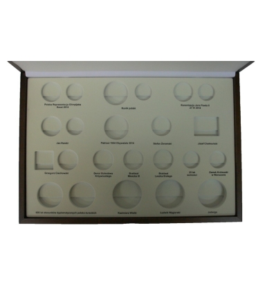 Kaseta do przechowywania monet srebrnych i 2zł GN z roku 2014