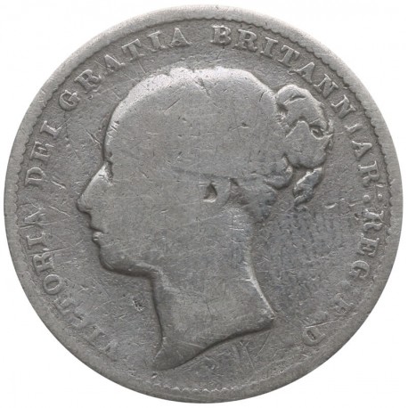 Wielka Brytania 1 szyling, 1880, srebro