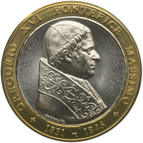 Medal Papież Grzegorz XVI 1831-1846, bimetal