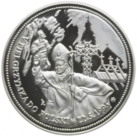 Medal, Jan Paweł II V pielgrzymka do Polski, srebro