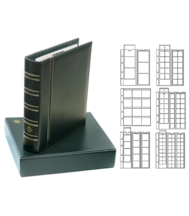 Album Leuchtturm Optima zielony do przechowywania 256 monet, MIX