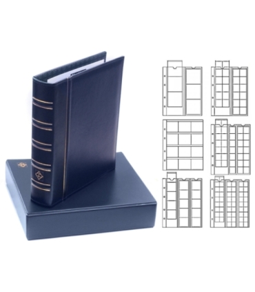 Album Leuchtturm optima niebieski do przechowywania 256 monet, MIX