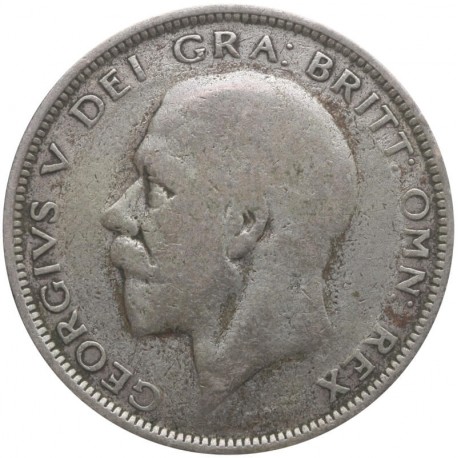 Wielka Brytania ½ korony, 1927, srebro