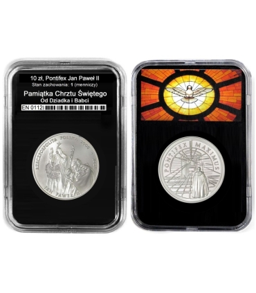 10 zł, Pontifex Jan Paweł II, Pamiątka Chrztu Św. + dedykacja