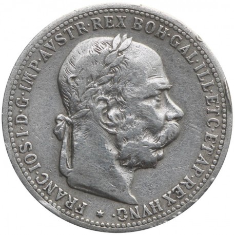 Austria 1 korona, 1897, ładna, srebro