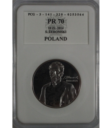 10 zł 150. rocznica urodzin Stefana Żeromskiego PR70