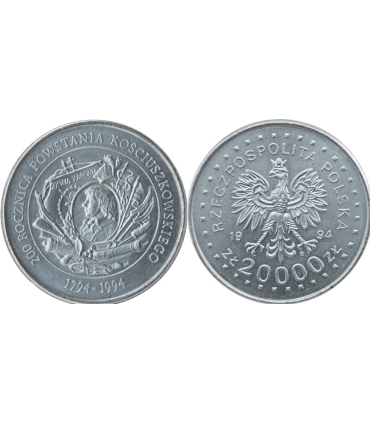 20000 zł, 200 Rocznica Powstania Kościuszkowskiego, 1994