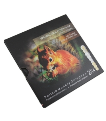 Zestaw polskich monet obiegowych 2014