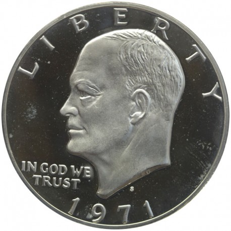 USA 1 dolar, 1971 S, Srebrny dolar Eisenhowera, stan 1-