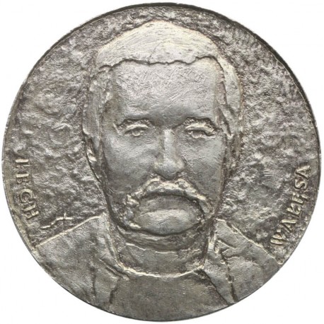 Medal Lech Wałęsa, Solidarność, srebro Ag925, 46,49g