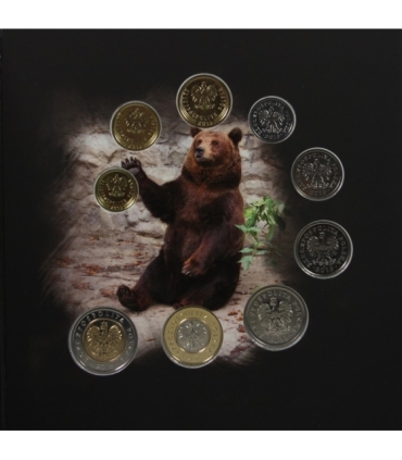 Zestaw polskich monet obiegowych 2015