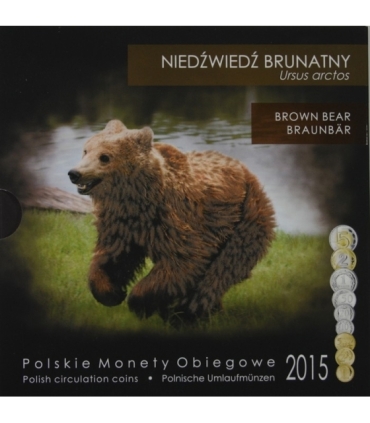 Zestaw polskich monet obiegowych 2015