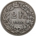 Szwajcaria 2 franki, 1920