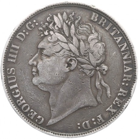Wielka Brytania 1 korona, 1821, bardzo rzadka