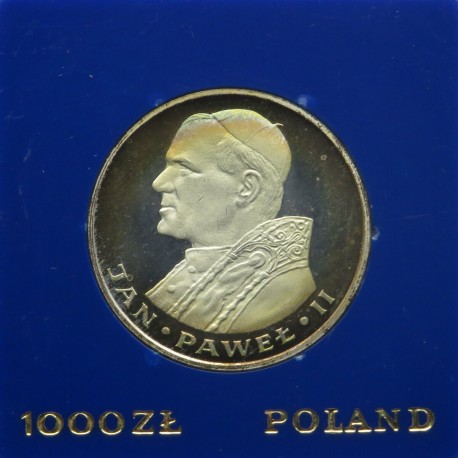 1000 zł Jan Paweł II, PRL 1982, kapsel NBP