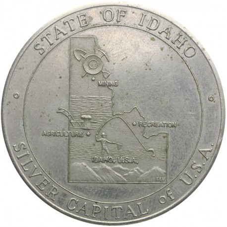 Medal State of Idaho, Silver Capital of USA, 1969