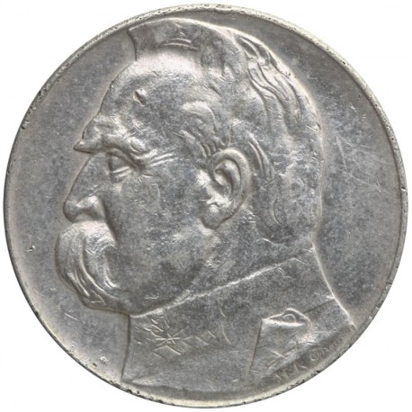 10 zł, Józef Piłsudski, 1938 stan 2-/3+, rzadki rocznik