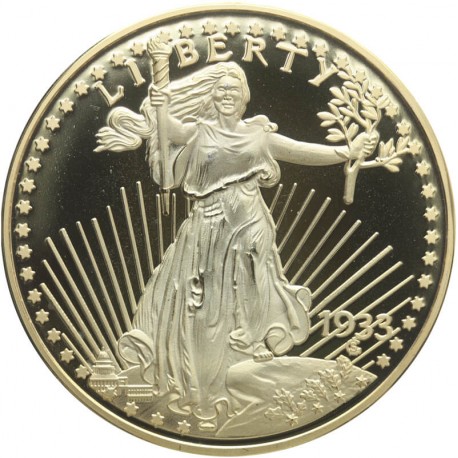 Replika, USA, 20 dolarów 1933, Double Eagle, 2012 r., certyfikat