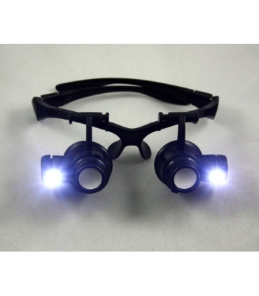 Profesjonalna lupa jubilerska 2xLED z 4 wymiennym soczewkami 10x 15x 20x 25x