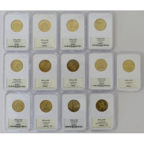 Zestaw 13 monet 2 zł GN rocznik 2006, grading GCN MS65-MS66, mennicze