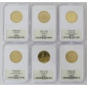 Zestaw 6 monet 2 zł GN rocznik 2009, grading GCN MS65-MS66, mennicze