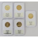 Zestaw 5 monet 2 zł GN rocznik 2008, grading GCN MS65-MS66, mennicze