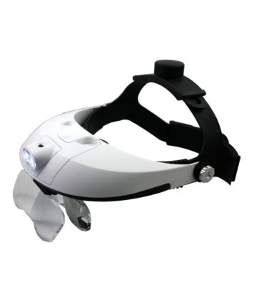 Profesjonalna lupa nagłowna z podświetlenie Led oraz wymiennymi soczewkami