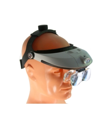 Profesjonalna lupa nagłowna z podświetlenie Led oraz wymiennymi soczewkami