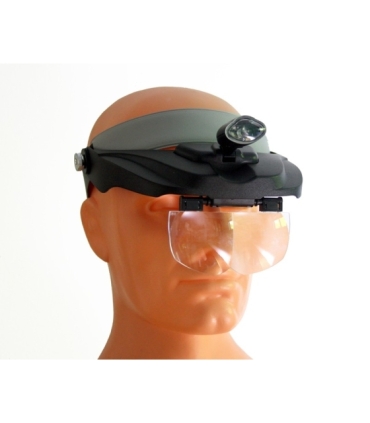 Lupa nagłowna z podświetleniem LED, powiększenie od 1x do x6