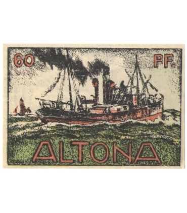 60 Pf banknot zastępczy Altona 1921