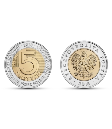 5 zł 100-lecie odzyskania przez Polskę niepodległości 2018