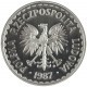 1 złoty 1987 lustrzanka, GCN MS65, mennicze