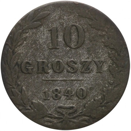 Królestwo Polskie 10 groszy 1840, stan 3-