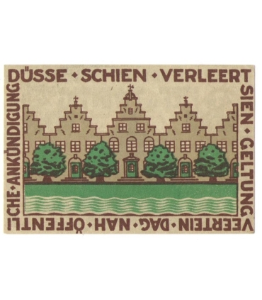 25 Pf banknot zastępczy Friedrichstadt 1921