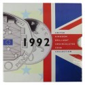 UK, 1992 Zestaw 9 nieobiegowych monet Royal Mint, oryginalne etui