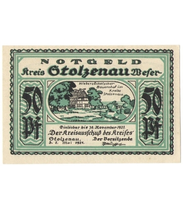 50 Pf banknot zastępczy Stolzenau 1921