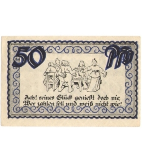 50 Pf banknot zastępczy Stolzenau an der Wese 1921